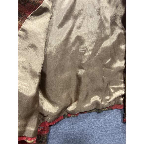 Vintage Painted Pony Jacket Tapestry Birds Floral 3 Button Cotton Womens Size M - Picture 7 of 10